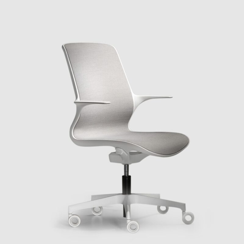 Sedia ufficio Loop grigio e bianco