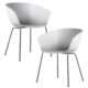 sedie Stay in plastica con gambe di metallo